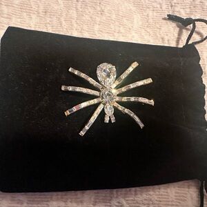 Dolce & Gabbana Gold rhinestone Spider Brooch pin men or women lapel vintage